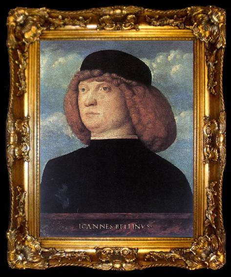 framed  BELLINI, Giovanni Portrait of a Young Man xob, ta009-2